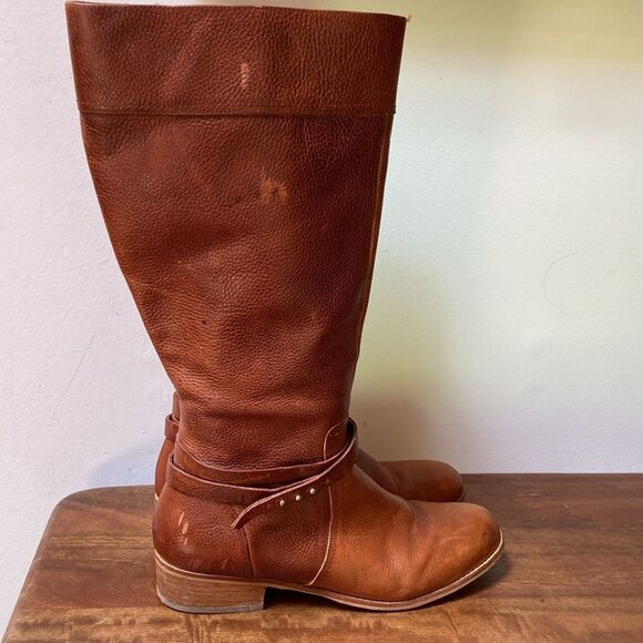 Lands' End Brown Heeled Boots Timeless Equestrian Style - Picture 1 of 15